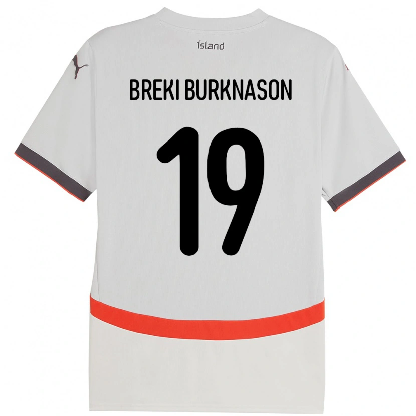 Danxen Mænd Island Birnir Breki Burknason #19 Hvid Udebane Spillertrøjer 24-26 Trøje T-Shirt