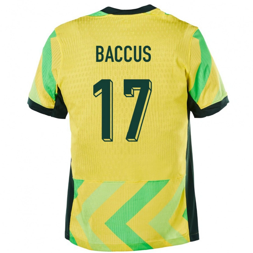 Danxen Kvinder Australien Keanu Baccus #17 Gylden Hjemmebane Spillertrøjer 24-26 Trøje T-Shirt