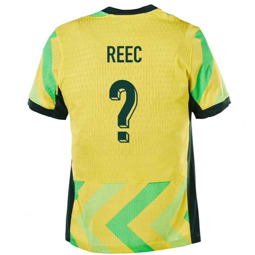 Danxen Kvinder Australien Jing Reec #0 Gylden Hjemmebane Spillertrøjer 24-26 Trøje T-Shirt