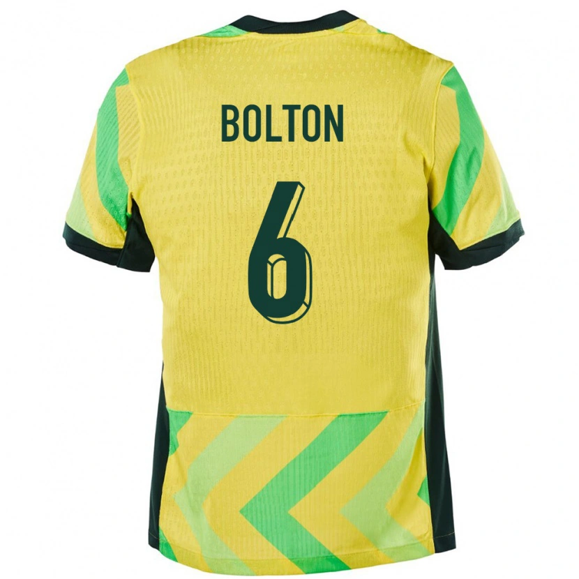 Danxen Kvinder Australien Alex Bolton #6 Gylden Hjemmebane Spillertrøjer 24-26 Trøje T-Shirt