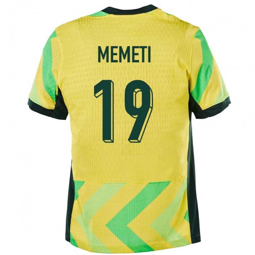 Danxen Kvinder Australien Medin Memeti #19 Gylden Hjemmebane Spillertrøjer 24-26 Trøje T-Shirt