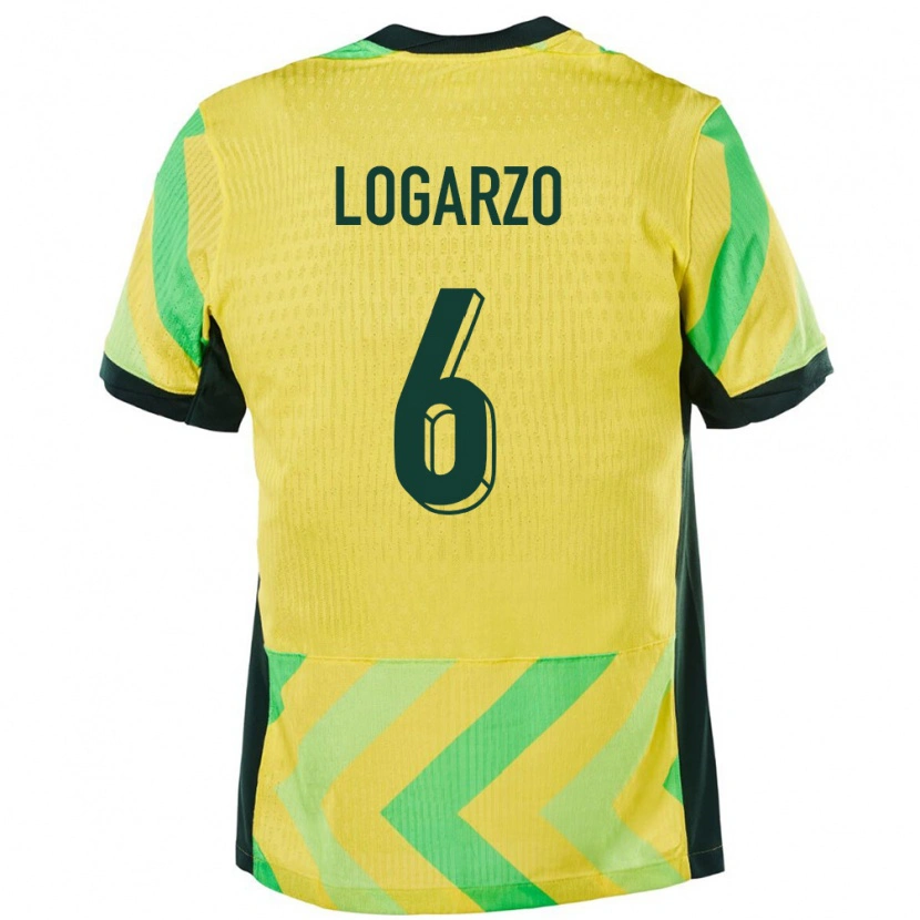 Danxen Kvinder Australien Chloe Logarzo #6 Gylden Hjemmebane Spillertrøjer 24-26 Trøje T-Shirt