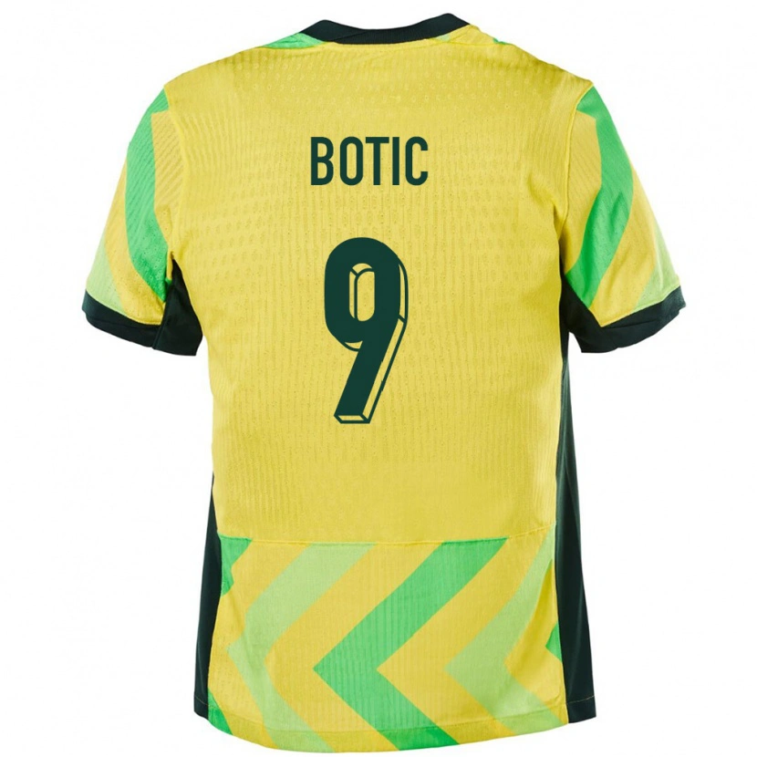 Danxen Kvinder Australien Noah Botic #9 Gylden Hjemmebane Spillertrøjer 24-26 Trøje T-Shirt