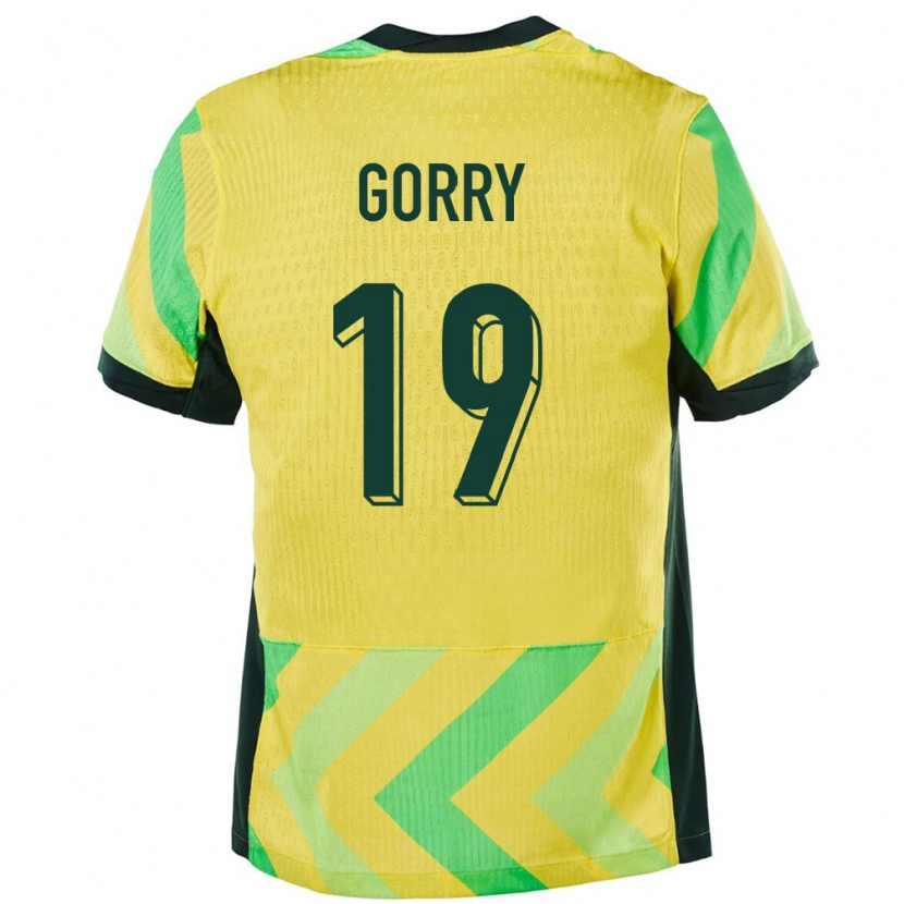 Danxen Kvinder Australien Katrina Gorry #19 Gylden Hjemmebane Spillertrøjer 24-26 Trøje T-Shirt