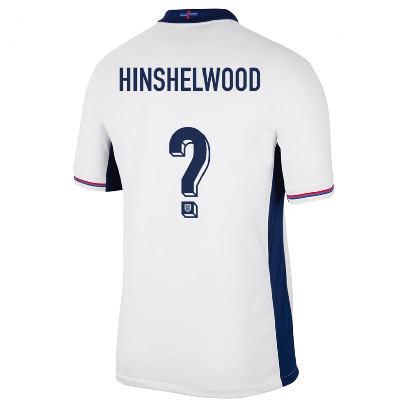 Danxen Kvinder England Jack Hinshelwood #0 Hvid Hjemmebane Spillertrøjer 24-26 Trøje T-Shirt