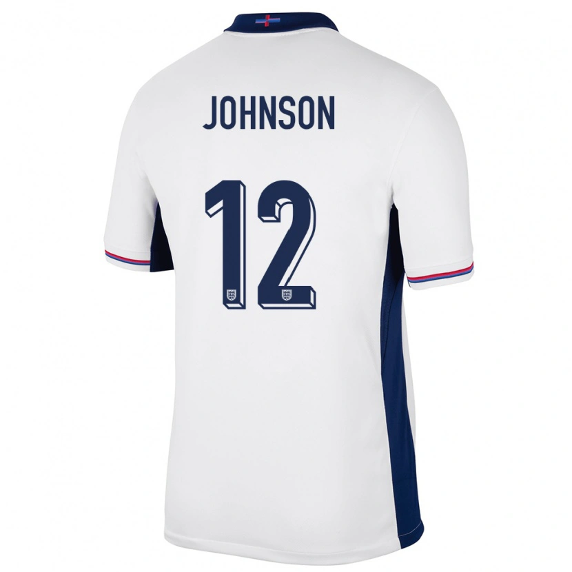 Danxen Kvinder England Joe Johnson #12 Hvid Hjemmebane Spillertrøjer 24-26 Trøje T-Shirt