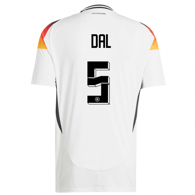 Danxen Kvinder Tyskland Maxim Dal #5 Hvid Hjemmebane Spillertrøjer 24-26 Trøje T-Shirt