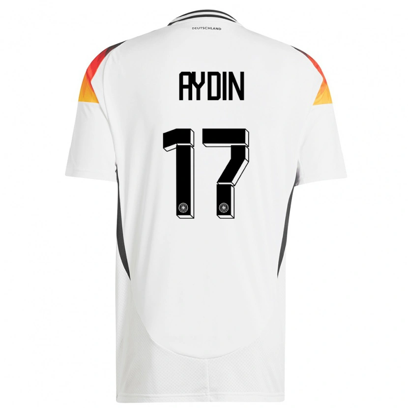 Danxen Kvinder Tyskland Ali Aydin #17 Hvid Hjemmebane Spillertrøjer 24-26 Trøje T-Shirt