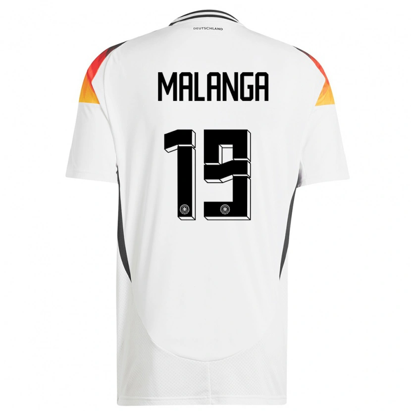 Danxen Kvinder Tyskland Jarzinho Malanga #19 Hvid Hjemmebane Spillertrøjer 24-26 Trøje T-Shirt