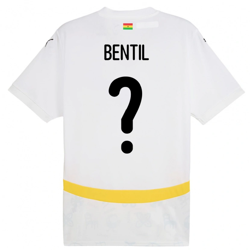 Danxen Kvinder Ghana Godwin Bentil #0 Hvid Hjemmebane Spillertrøjer 24-26 Trøje T-Shirt