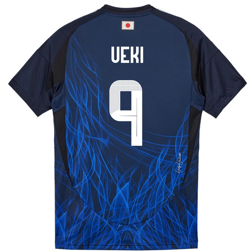 Danxen Kvinder Japan Riko Ueki #9 Mørkeblå Hjemmebane Spillertrøjer 24-26 Trøje T-Shirt
