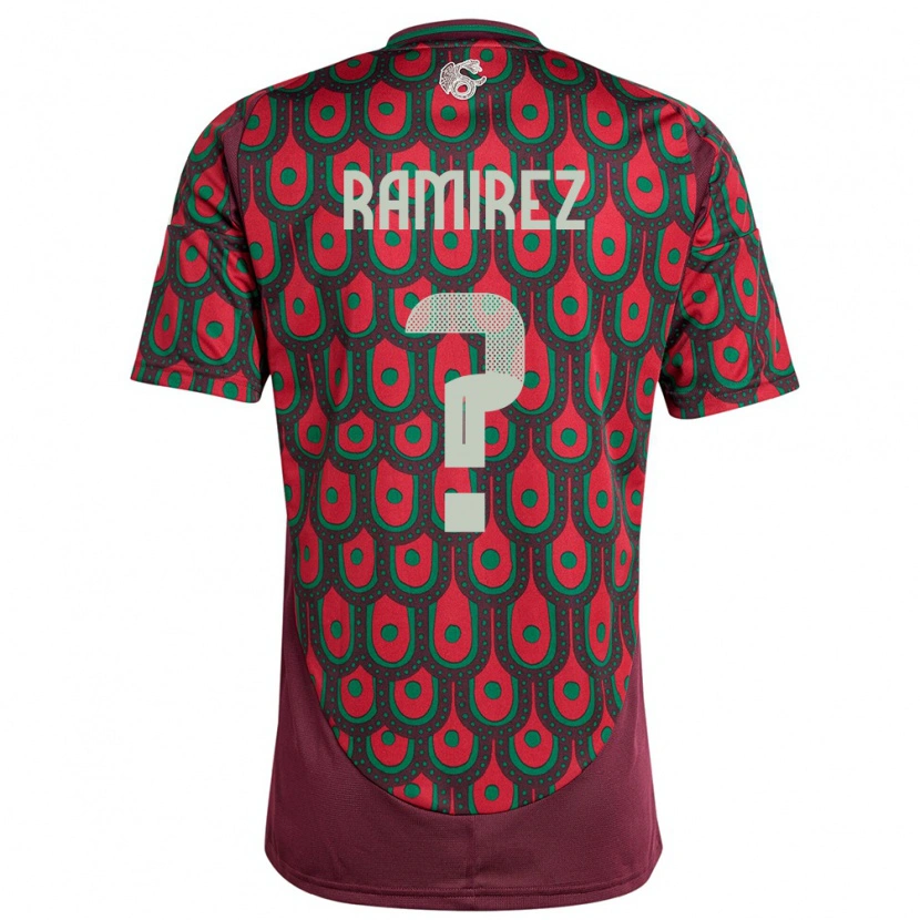 Danxen Kvinder Mexico Leonardo Ramirez #0 Rødbrun Hjemmebane Spillertrøjer 24-26 Trøje T-Shirt