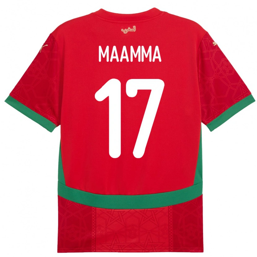 Danxen Kvinder Marokko Othmane Maamma #17 Rød Hjemmebane Spillertrøjer 24-26 Trøje T-Shirt
