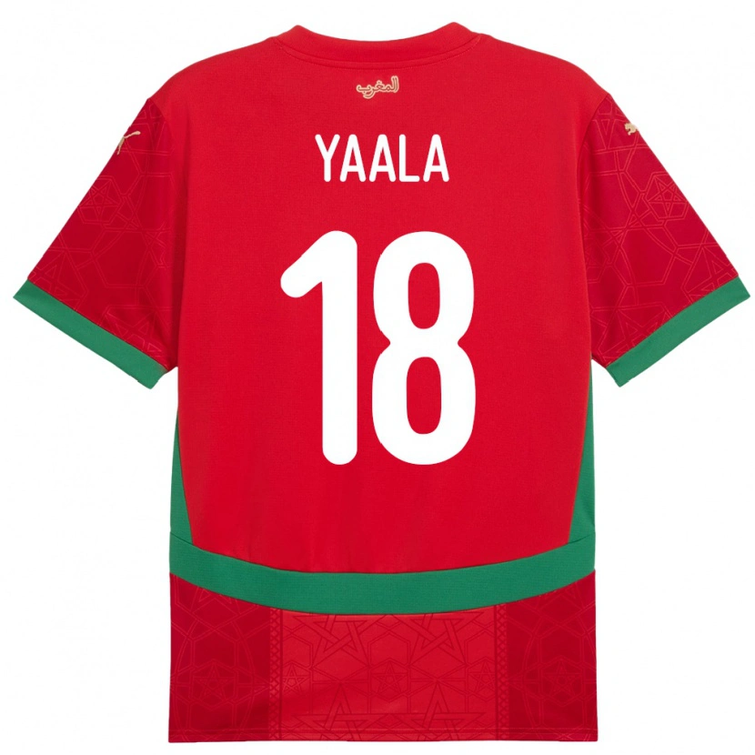 Danxen Kvinder Marokko Rayan Yaala #18 Rød Hjemmebane Spillertrøjer 24-26 Trøje T-Shirt