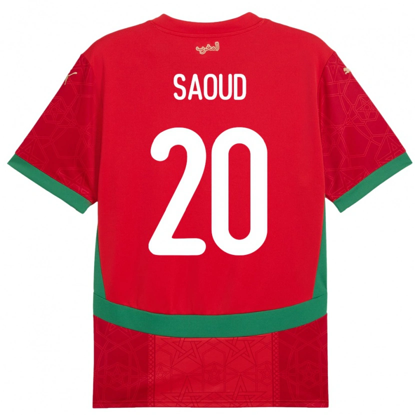 Danxen Kvinder Marokko Imane Saoud #20 Rød Hjemmebane Spillertrøjer 24-26 Trøje T-Shirt