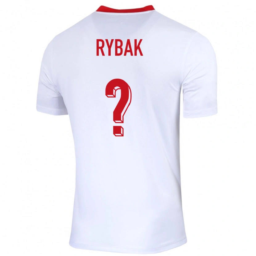 Danxen Kvinder Polen Alan Rybak #0 Hvid Hjemmebane Spillertrøjer 24-26 Trøje T-Shirt