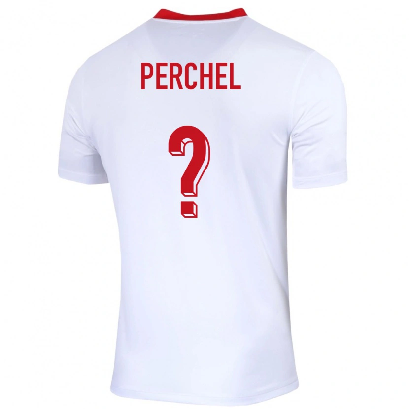 Danxen Kvinder Polen Michal Perchel #0 Hvid Hjemmebane Spillertrøjer 24-26 Trøje T-Shirt