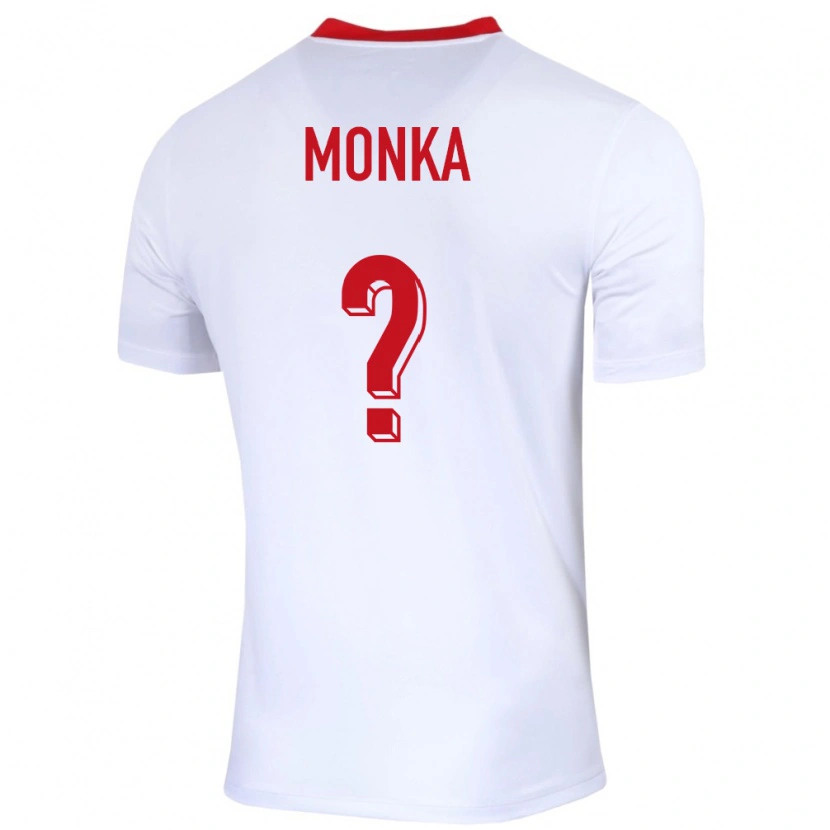 Danxen Kvinder Polen Wojciech Monka #0 Hvid Hjemmebane Spillertrøjer 24-26 Trøje T-Shirt