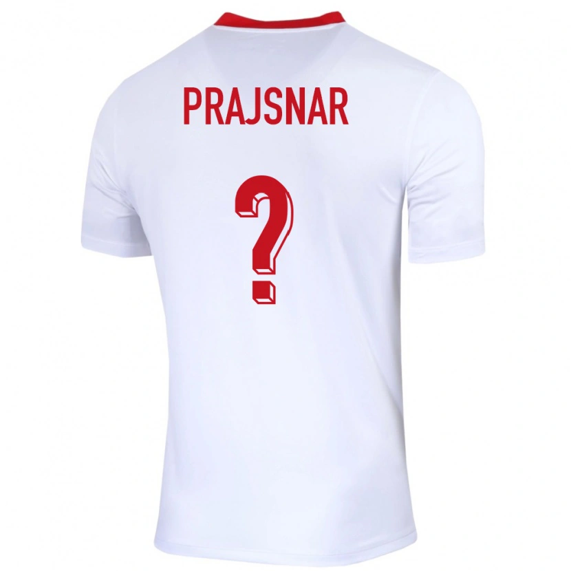 Danxen Kvinder Polen Patryk Prajsnar #0 Hvid Hjemmebane Spillertrøjer 24-26 Trøje T-Shirt