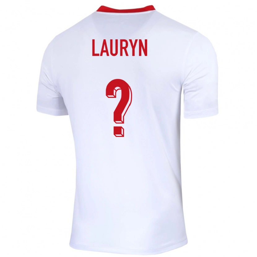 Danxen Kvinder Polen Mateusz Lauryn #0 Hvid Hjemmebane Spillertrøjer 24-26 Trøje T-Shirt