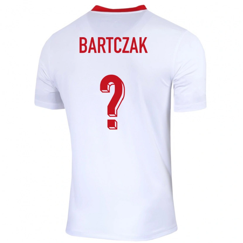 Danxen Kvinder Polen Piotr Bartczak #0 Hvid Hjemmebane Spillertrøjer 24-26 Trøje T-Shirt