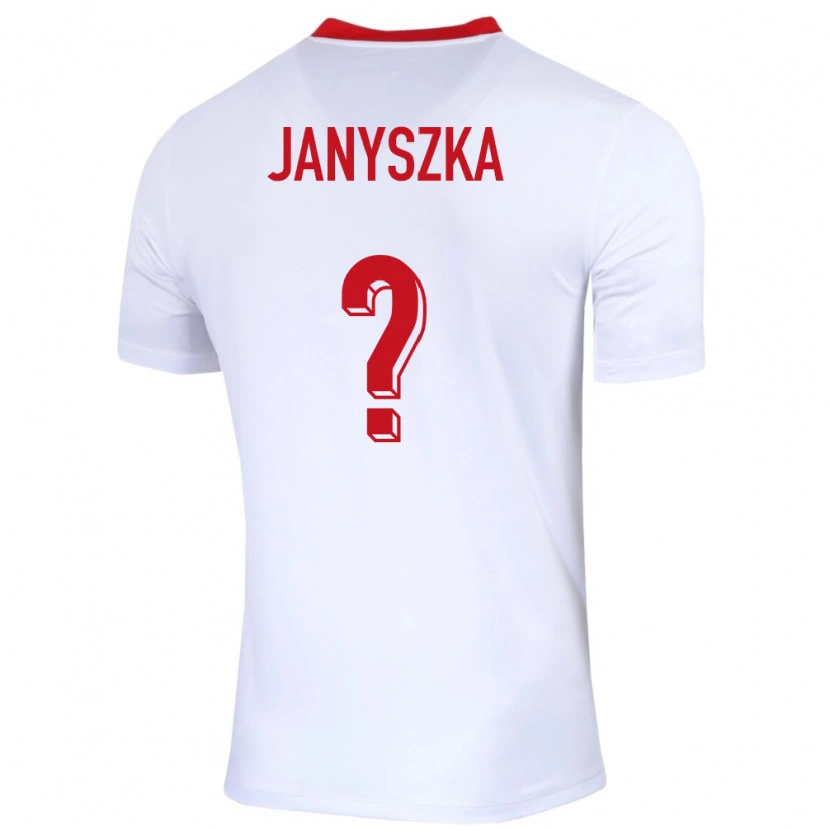 Danxen Kvinder Polen Hubert Janyszka #0 Hvid Hjemmebane Spillertrøjer 24-26 Trøje T-Shirt