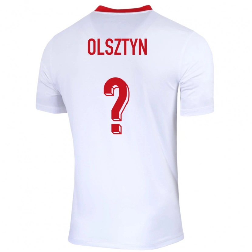 Danxen Kvinder Polen Aleks Olsztyn #0 Hvid Hjemmebane Spillertrøjer 24-26 Trøje T-Shirt