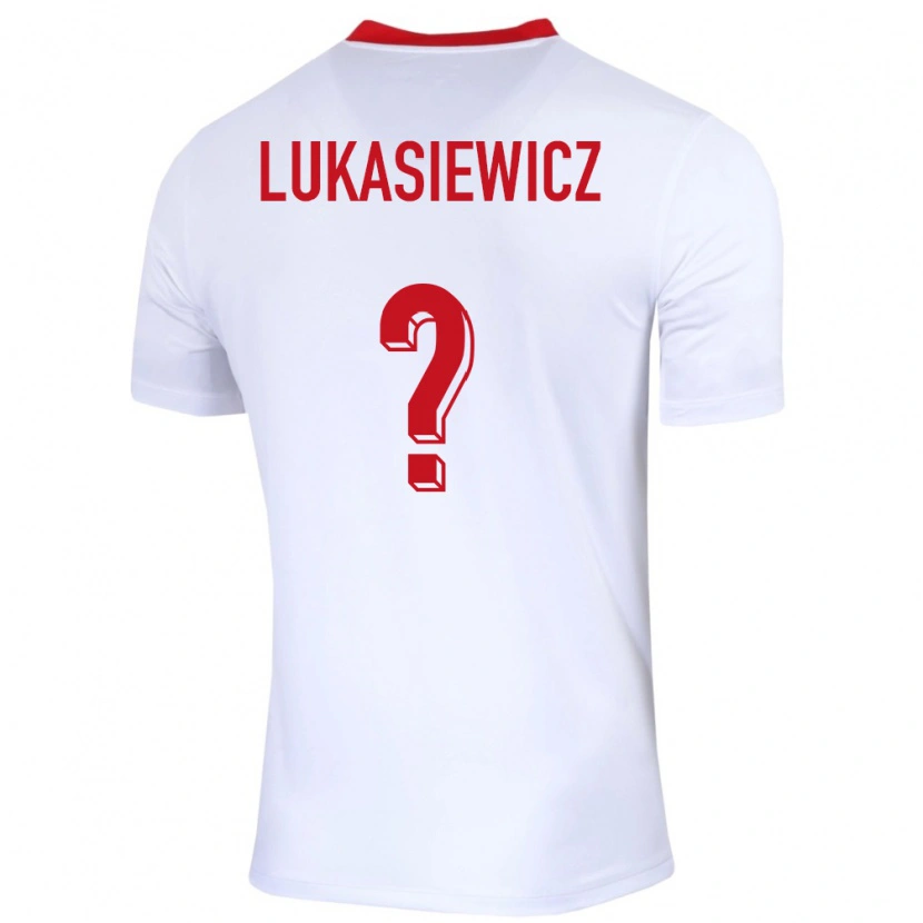 Danxen Kvinder Polen Adam Lukasiewicz #0 Hvid Hjemmebane Spillertrøjer 24-26 Trøje T-Shirt