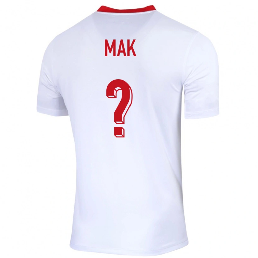 Danxen Kvinder Polen Igor Mak #0 Hvid Hjemmebane Spillertrøjer 24-26 Trøje T-Shirt