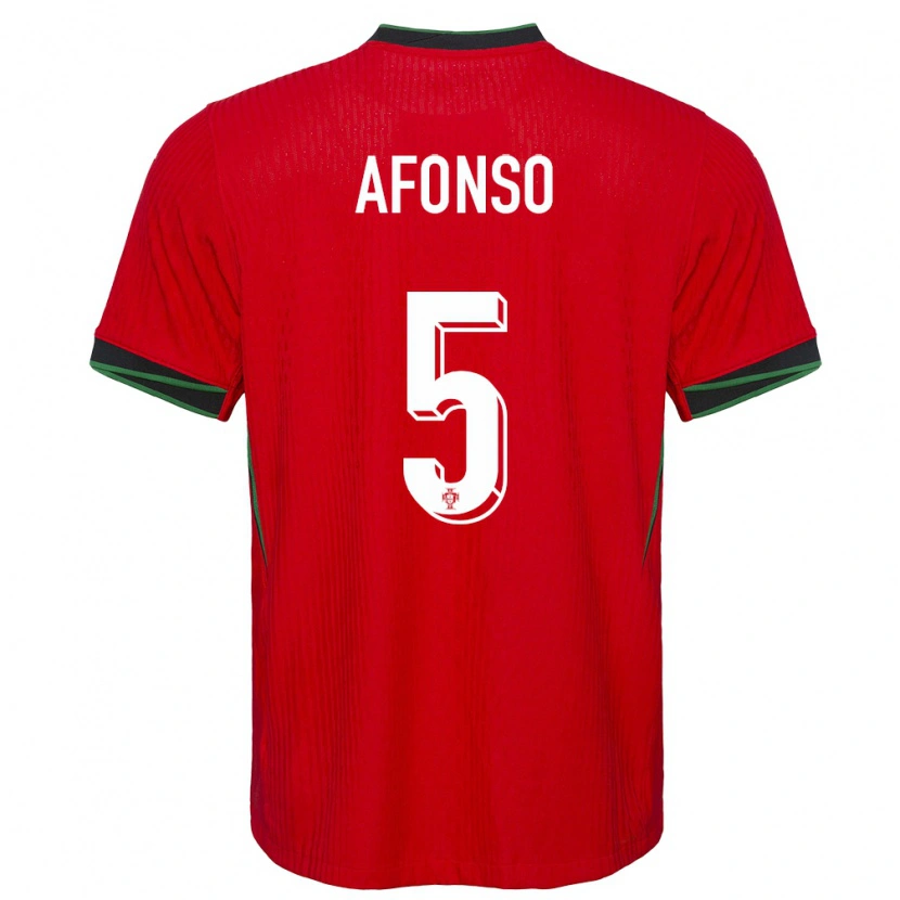 Danxen Kvinder Portugal Zé Afonso #5 Rød Hjemmebane Spillertrøjer 24-26 Trøje T-Shirt