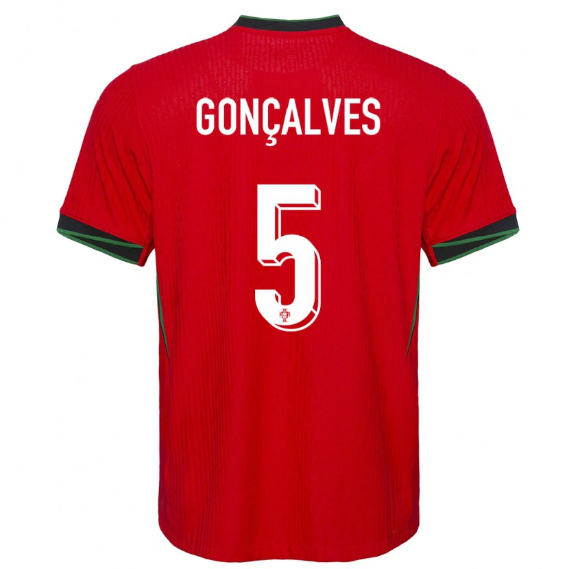 Danxen Kvinder Portugal Martim Gonçalves #5 Rød Hjemmebane Spillertrøjer 24-26 Trøje T-Shirt