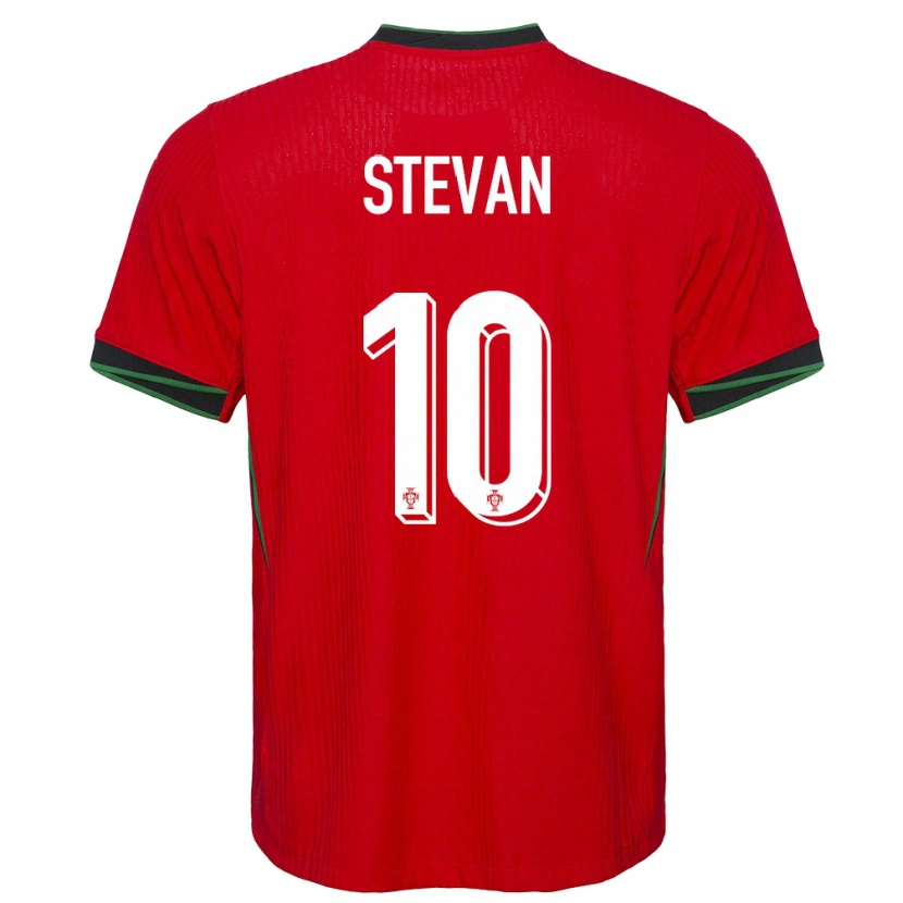Danxen Kvinder Portugal Stevan #10 Rød Hjemmebane Spillertrøjer 24-26 Trøje T-Shirt