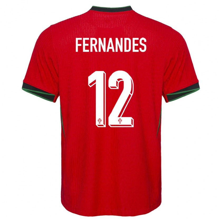 Danxen Kvinder Portugal Diogo Fernandes #12 Rød Hjemmebane Spillertrøjer 24-26 Trøje T-Shirt