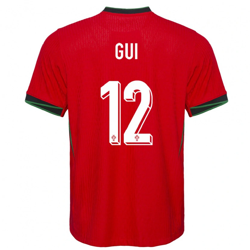 Danxen Kvinder Portugal Gui #12 Rød Hjemmebane Spillertrøjer 24-26 Trøje T-Shirt