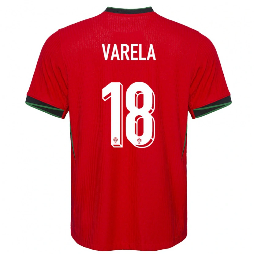 Danxen Kvinder Portugal Keyan Varela #18 Rød Hjemmebane Spillertrøjer 24-26 Trøje T-Shirt
