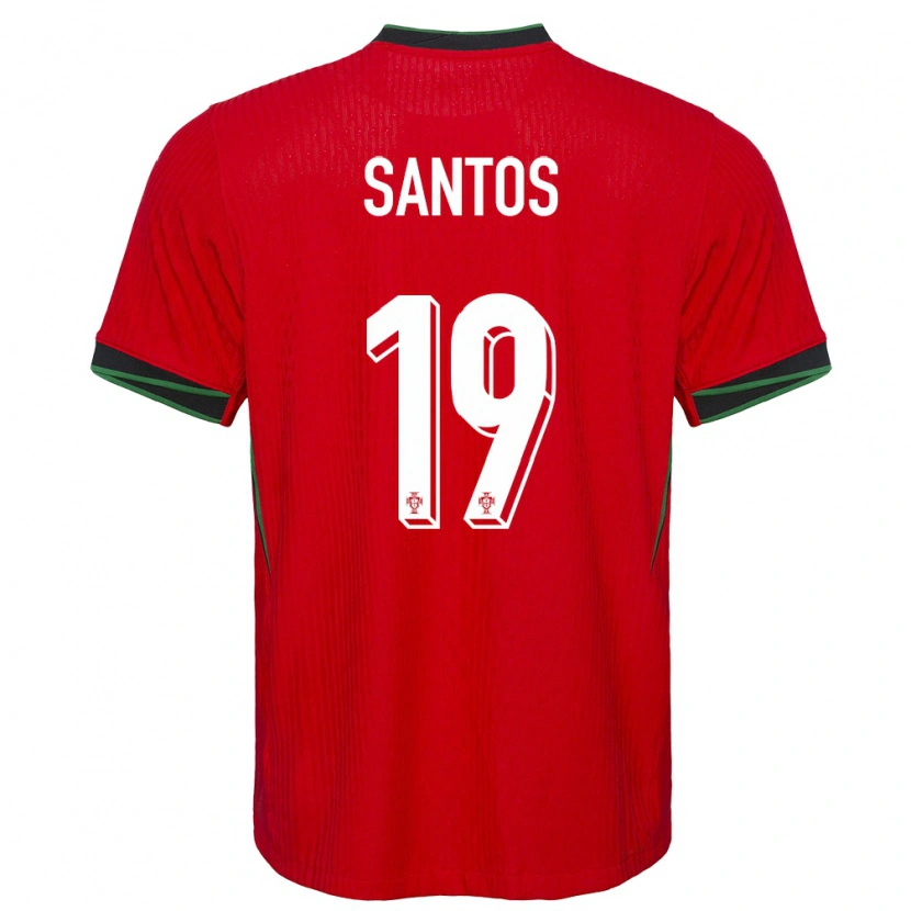 Danxen Kvinder Portugal Denilson Santos #19 Rød Hjemmebane Spillertrøjer 24-26 Trøje T-Shirt