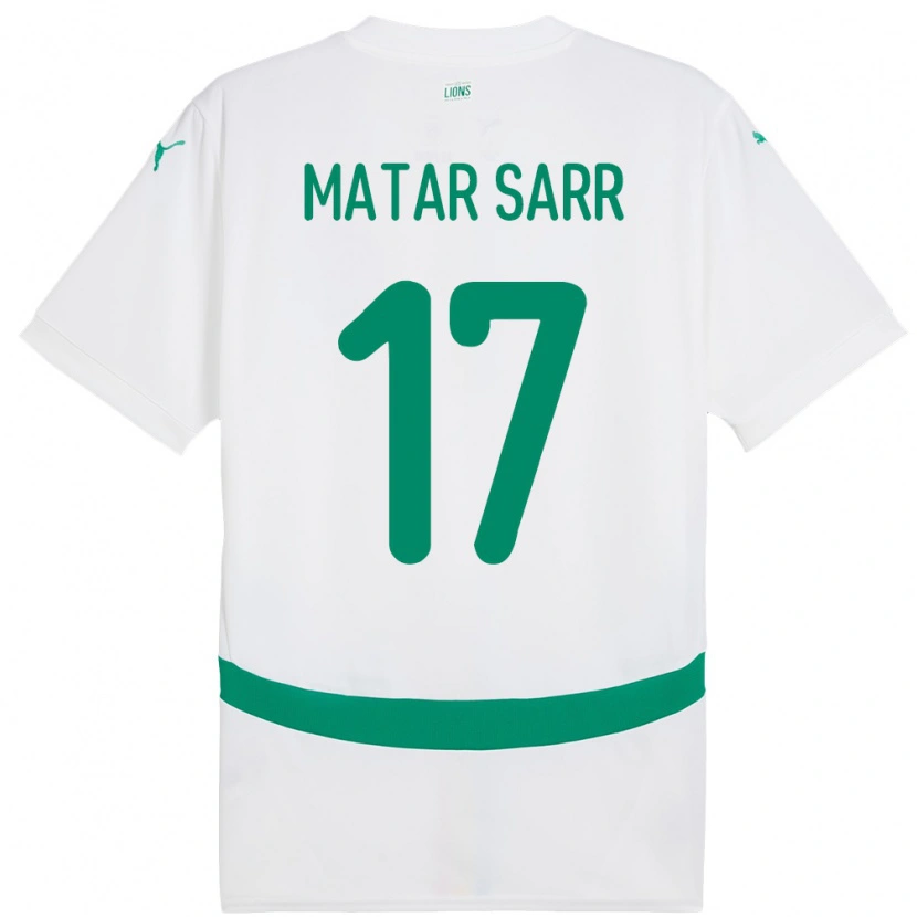 Danxen Kvinder Senegal Pape Matar Sarr #17 Hvid Hjemmebane Spillertrøjer 24-26 Trøje T-Shirt