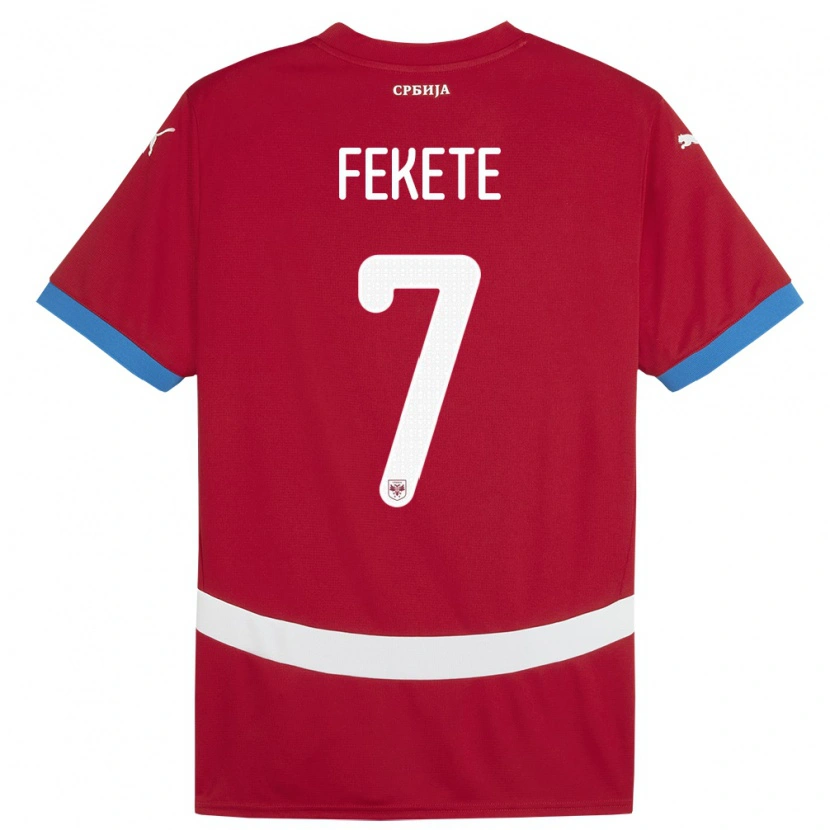 Danxen Kvinder Serbien Danilo Fekete #7 Rød Hjemmebane Spillertrøjer 24-26 Trøje T-Shirt