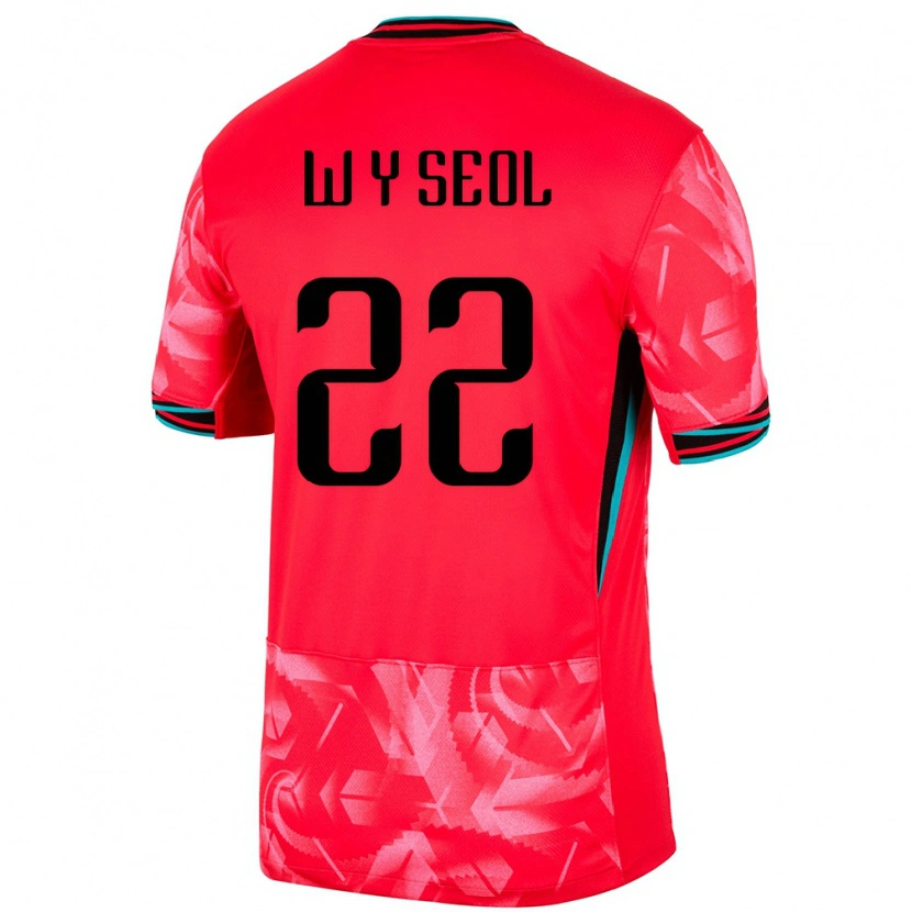Danxen Kvinder Sydkorea Young-Woo Seol #22 Rød Hjemmebane Spillertrøjer 24-26 Trøje T-Shirt