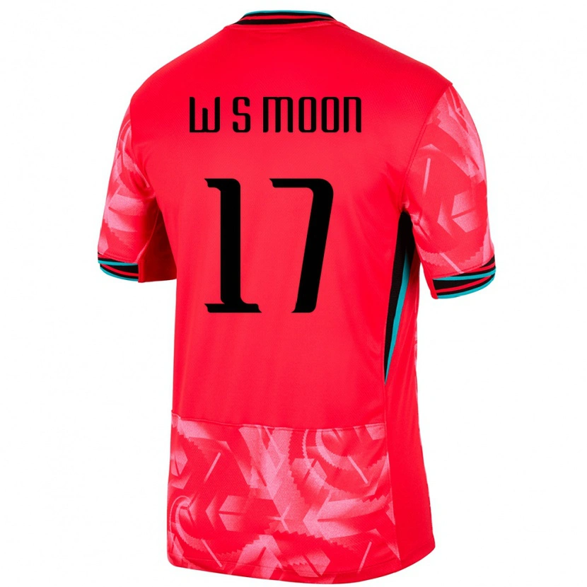 Danxen Kvinder Sydkorea Seong-Woo Moon #17 Rød Hjemmebane Spillertrøjer 24-26 Trøje T-Shirt