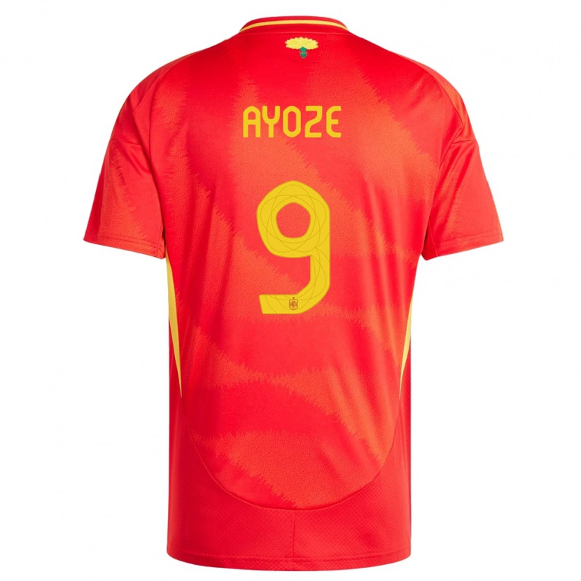 Danxen Kvinder Spanien Ayoze Pérez #9 Rød Hjemmebane Spillertrøjer 24-26 Trøje T-Shirt