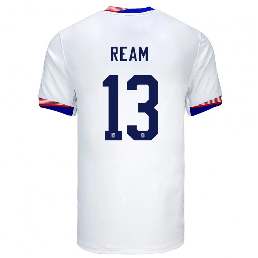 Danxen Kvinder Usa Tim Ream #13 Hvid Hjemmebane Spillertrøjer 24-26 Trøje T-Shirt