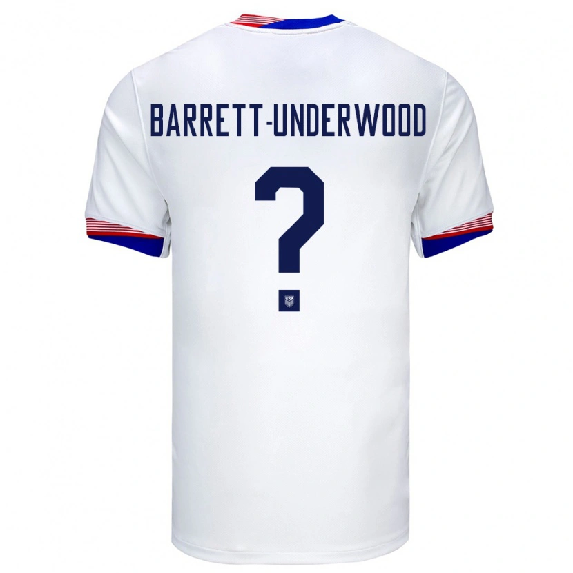 Danxen Kvinder Usa Keehan Barret-Underwood #0 Hvid Hjemmebane Spillertrøjer 24-26 Trøje T-Shirt