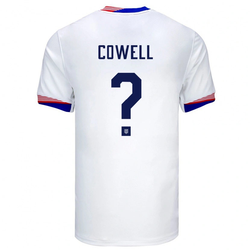 Danxen Kvinder Usa Chance Cowell #0 Hvid Hjemmebane Spillertrøjer 24-26 Trøje T-Shirt