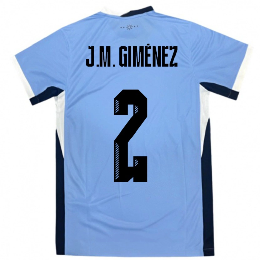 Danxen Kvinder Uruguay José María Giménez #2 Hvid Sort Hjemmebane Spillertrøjer 24-26 Trøje T-Shirt