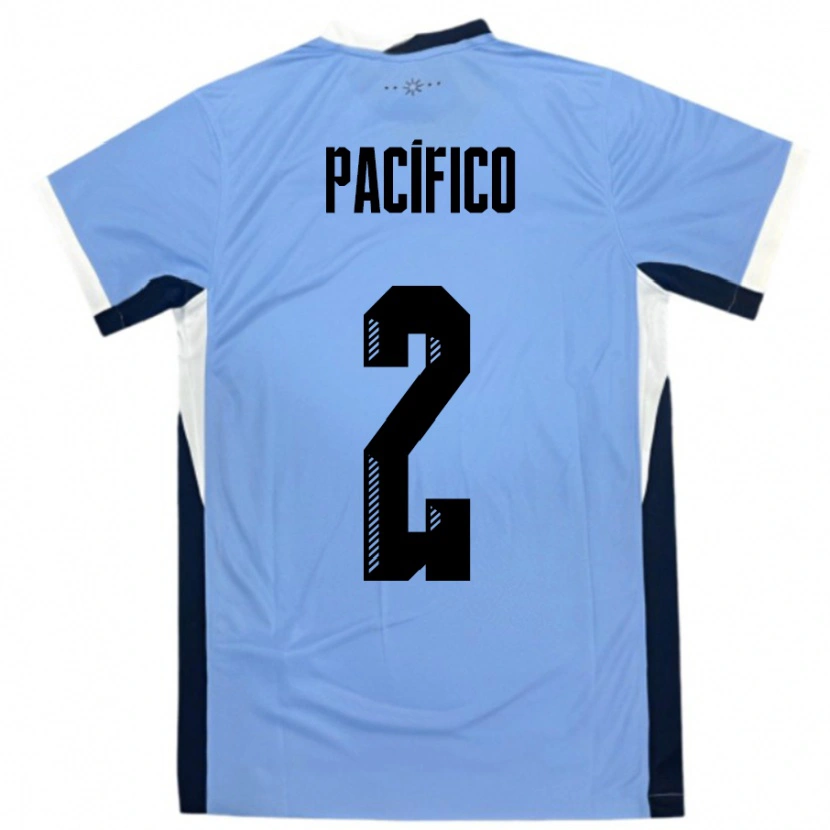 Danxen Kvinder Uruguay Patricio Pacifico #2 Hvid Sort Hjemmebane Spillertrøjer 24-26 Trøje T-Shirt