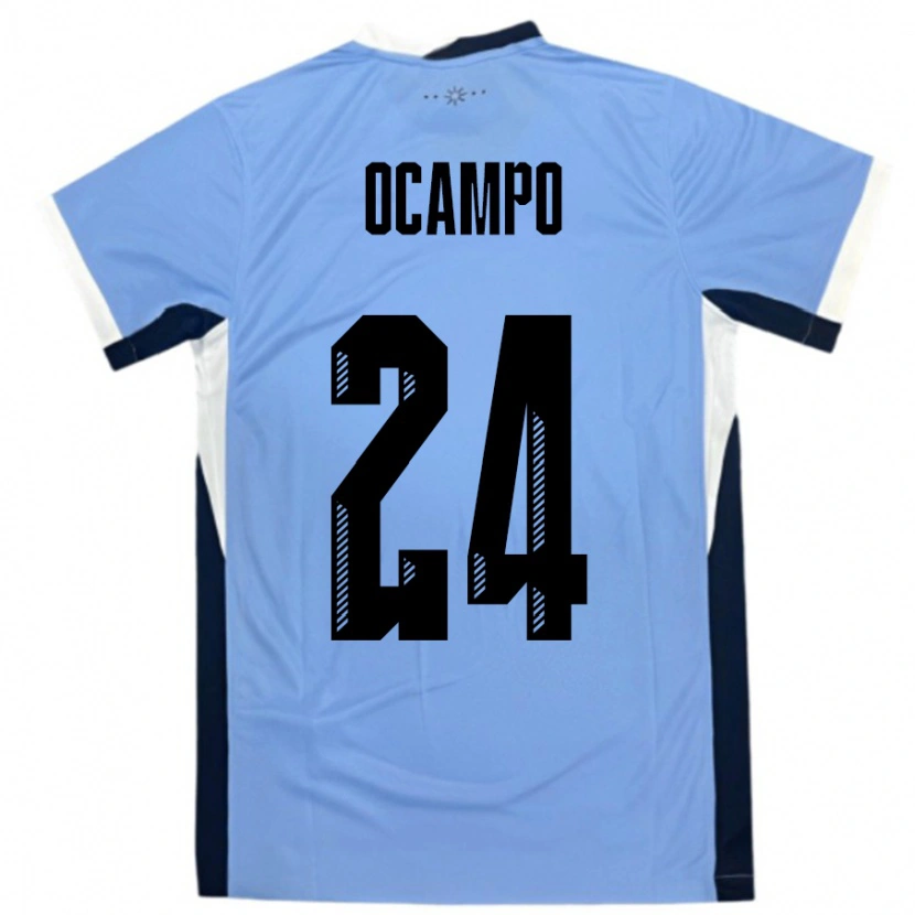 Danxen Kvinder Uruguay Brian Ocampo #24 Hvid Sort Hjemmebane Spillertrøjer 24-26 Trøje T-Shirt