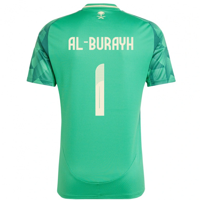 Danxen Kvinder Saudi-Arabien Mahmoud Al-Burayh #1 Grøn Hjemmebane Spillertrøjer 24-26 Trøje T-Shirt