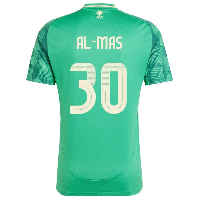 Danxen Kvinder Saudi-Arabien Abdullah Al-Mas #30 Grøn Hjemmebane Spillertrøjer 24-26 Trøje T-Shirt
