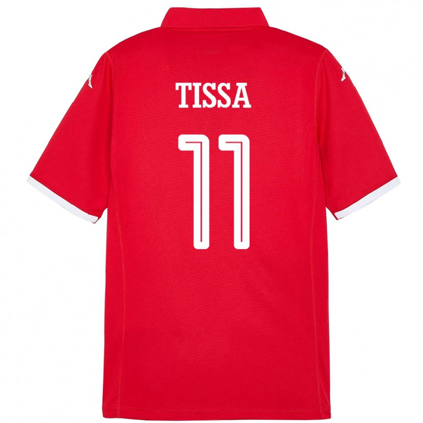 Danxen Kvinder Tunesien Wassim Tissa #11 Rød Hjemmebane Spillertrøjer 24-26 Trøje T-Shirt